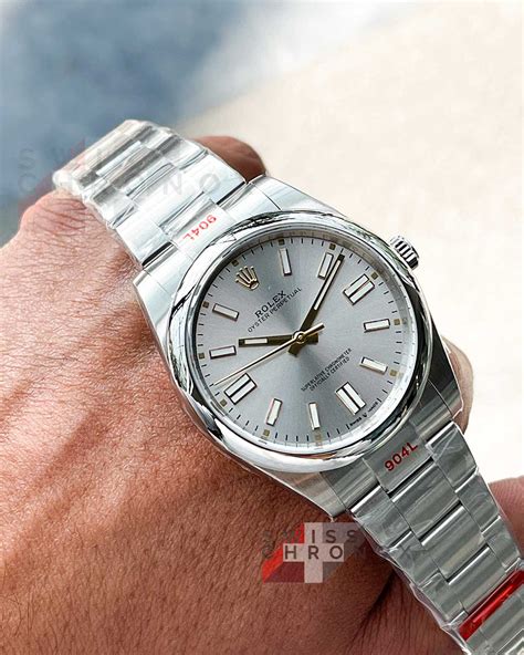 rolex oyster 41 silver